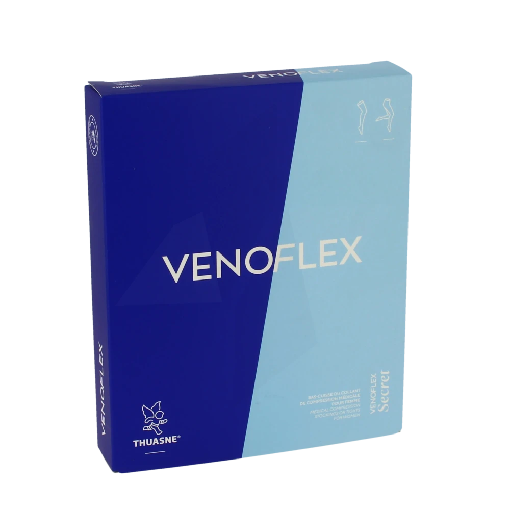 Thuasne Venoflex Secret 2 Bas Antiglisse Femme Noir T1n-