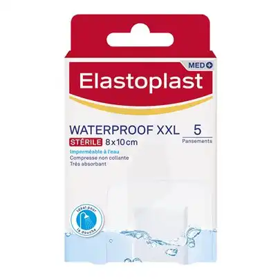 Elastoplast Med Waterproof Xxl Pansements 10x8cm B/5