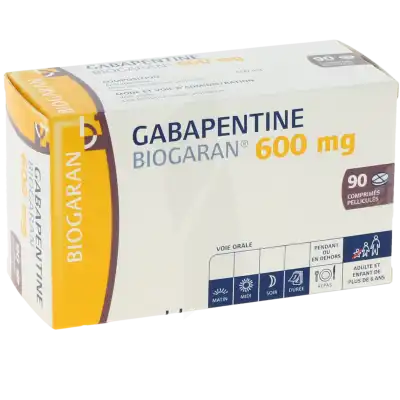 Gabapentine Biogaran 600 Mg, Comprimé Pelliculé à Chelles