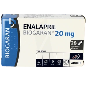 Enalapril Biogaran 20 Mg, Comprimé Sécable