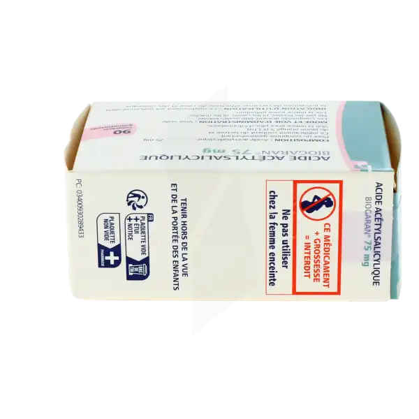Acide Acetylsalicylique Biogaran 75 Mg, Comprimé Gastro-résistant