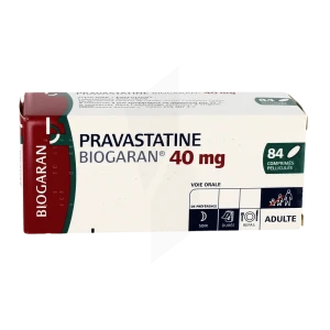 Pravastatine Biogaran 40 Mg, Comprimé Pelliculé