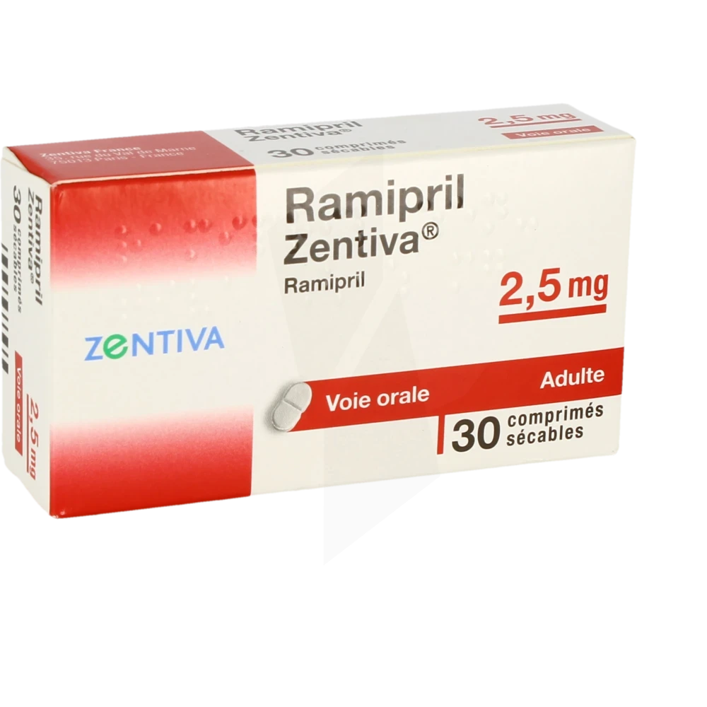 Ramipril Zentiva 2,5 Mg, Comprimé Sécable