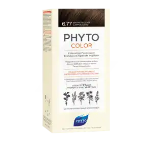 Phytocolor Kit Coloration Permanente 6.77 Marron Clair Cappuccino à Venerque