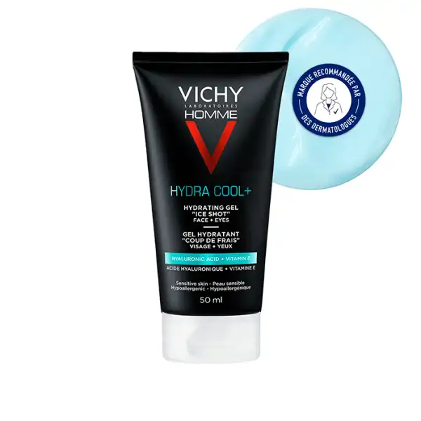 Vichy Homme Hydra Cool+ Gel Hydratant "coup De Frais" Tube/50ml