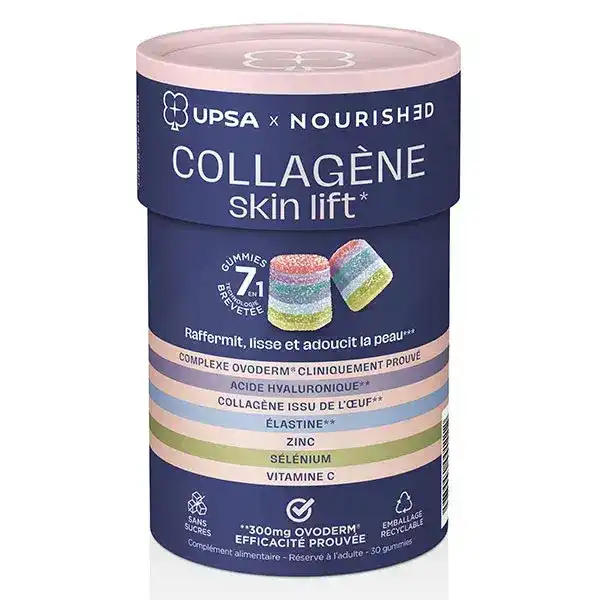 Upsa X Nourished Gummies Collagene Skin Lift Gomme 7 En 1 B/30