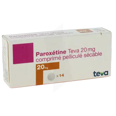Paroxetine Teva 20 Mg, Comprimé Pelliculé Sécable à Le Plessis-Bouchard