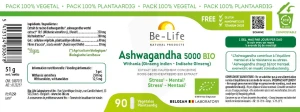 Be-life Ashwagandha 5000 Bio Gélules B/90