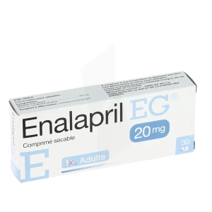 Enalapril Eg 20 Mg, Comprimé Sécable