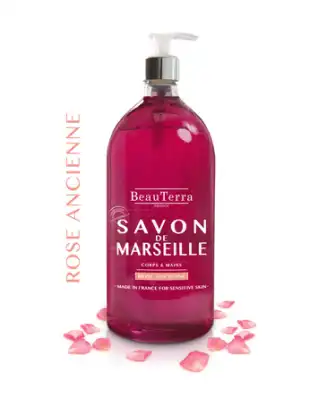 Beauterra - Savon De Marseille Liquide - Rose Ancienne - 300ml à CHASSE SUR RHÔNE