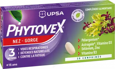 UPSA Phytovex Nez Gorge 3 Actions Comprimés B/20