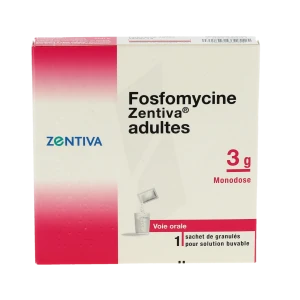 Fosfomycine Zentiva Adultes 3 G, Granulés Pour Solution Buvable En Sachet