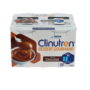 Clinutren Dessert Gourmand Nutriment Chocolat 4 Cups/200g