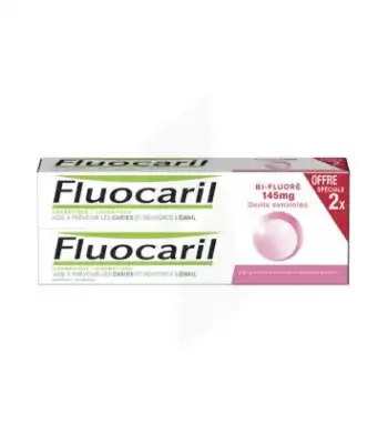 Fluocaril Bi-fluoré 145 Mg Pâte Dentifrice Dents Sensibles 2*75ml à MARSEILLE