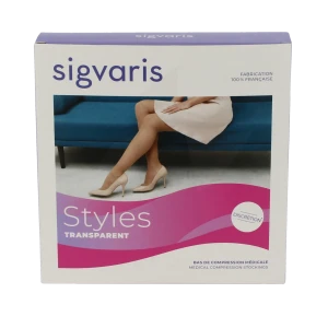 Sigvaris Styles Transparent Collant  Femme Classe 2 Beige 130 Large Normal