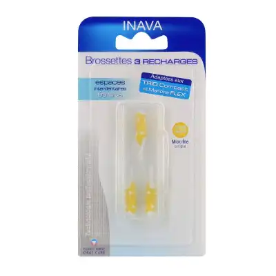 Inava - Recharges Brossettes Interdentaires 1,9mm Jaune, 3 Recharges à Poitiers