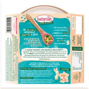 Babybio Babynat Alimentation Infantile Petits Pois Carotte épinard Potimarron Assiette/200g