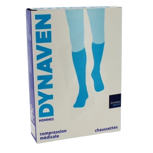 Sigvaris Dynaven Semi-opaque Fin Chaussette Classe 2 Homme Marine Normal M