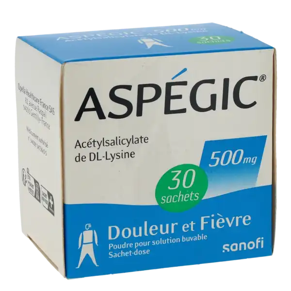 Aspegic 500 Mg, Poudre Pour Solution Buvable En Sachet-dose
