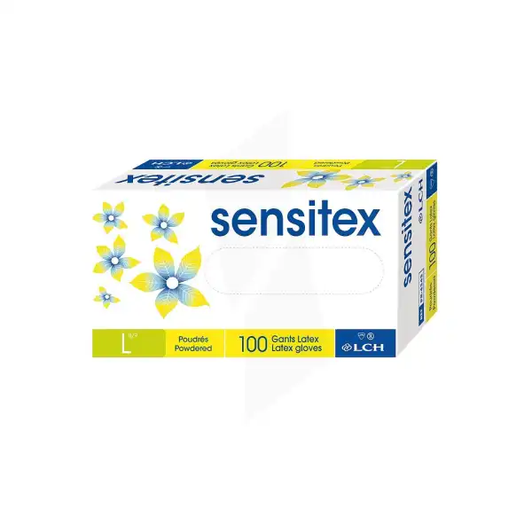 Sensitex Gant Examen Latex Poudré T8/9 B/100