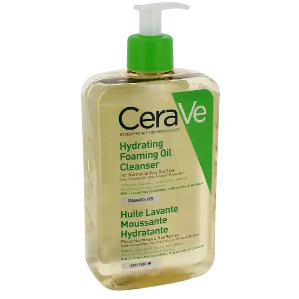 Cerave Huile Lavante Moussante Hydratante Peaux Normales à Très Sèches à Tendance Atopique Flacon Pompe/473ml