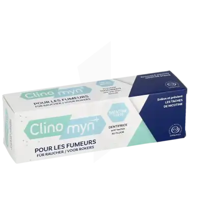 Clinomyn Dentifrice Anti-taches Au Fluor Menthe Forte Pour Fumeurs T/75ml à SAINT-SAENS