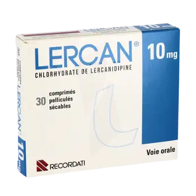 Lercan 10 Mg, Comprimé Pelliculé Sécable à Casteljaloux