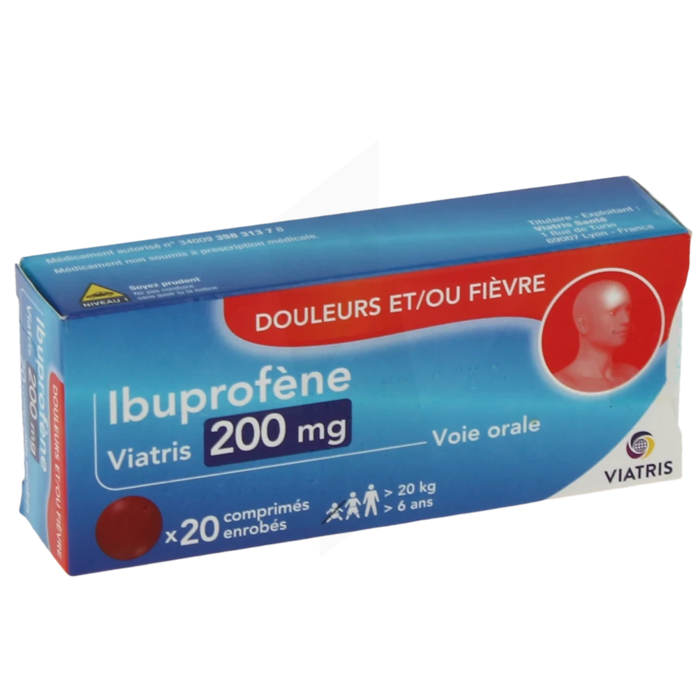 Ibuprofene Viatris 200 Mg, Comprimé Enrobé