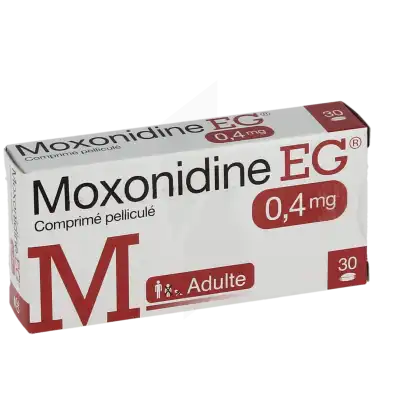 MOXONIDINE EG 0,4 mg, comprimé pelliculé