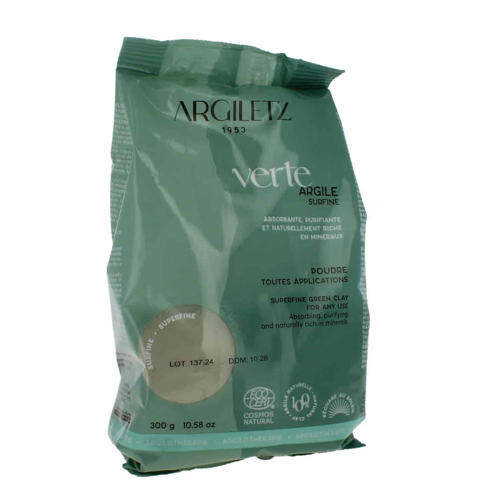 Argiletz Argile Surfine Verte Poudre Sachet/300g