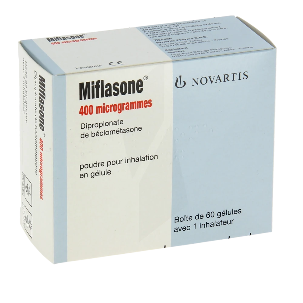 Miflasone 400 Microgrammes, Poudre Pour Inhalation En Gélule