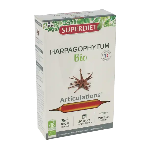 Superdiet Harpagophytum Bio Solution Buvable 20 Ampoules/15ml