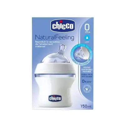 Biberon Naturalfeeling 150ml - Tétine Inclinée - 0m+ - Flux Lent à Drocourt