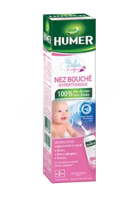 Humer Nez Bouché - spray 100% eau de mer pour nourrisson et enfant