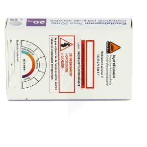 Escitalopram Teva 20 Mg, Comprimé Pelliculé Sécable