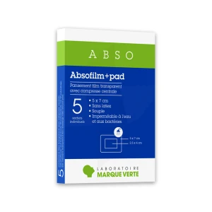 Absofilm+pad Pansfilm Transp+compcentr5x7cm  Bt5