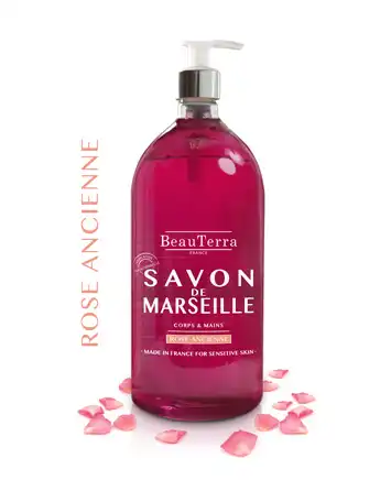 Beauterra - Savon De Marseille Liquide - Rose Ancienne - 300ml