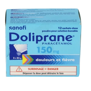 Doliprane 150 Mg, Poudre Pour Solution Buvable En Sachet-dose