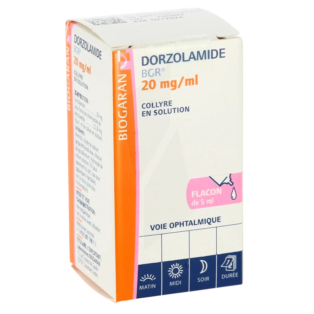 Dorzolamide Bgr 20 Mg/ml, Collyre En Solution