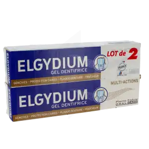 Acheter Elgydium Multi-actions Dentifrice Soin Complet 2 tubes de 75 ml à Talange