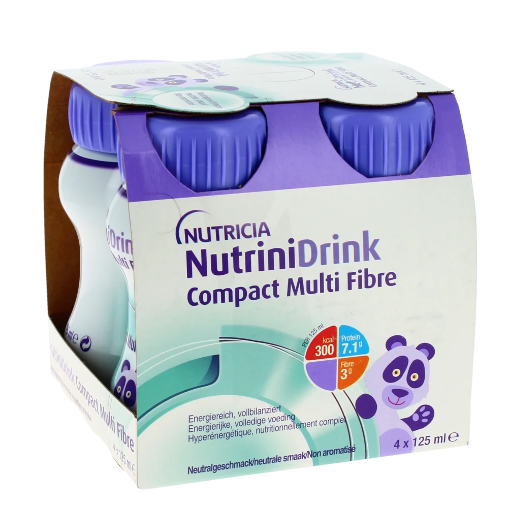 Nutrinidrink Compact Multi Fibre Nutriment Non Aromatisé 4bouteilles/125ml