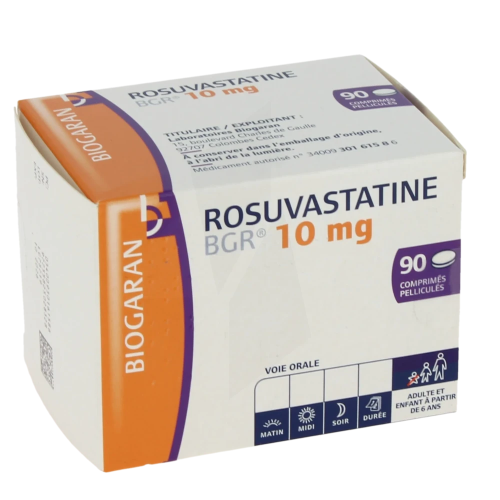 Rosuvastatine Bgr 10 Mg, Comprimé Pelliculé