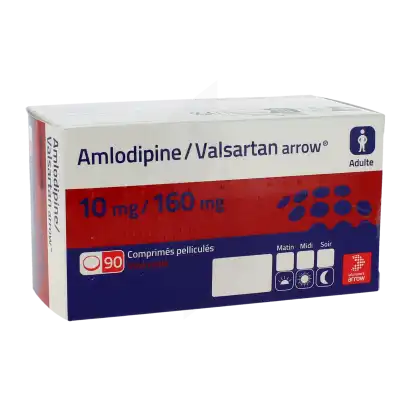 AMLODIPINE/VALSARTAN ARROW 10 mg/160 mg, comprimé pelliculé