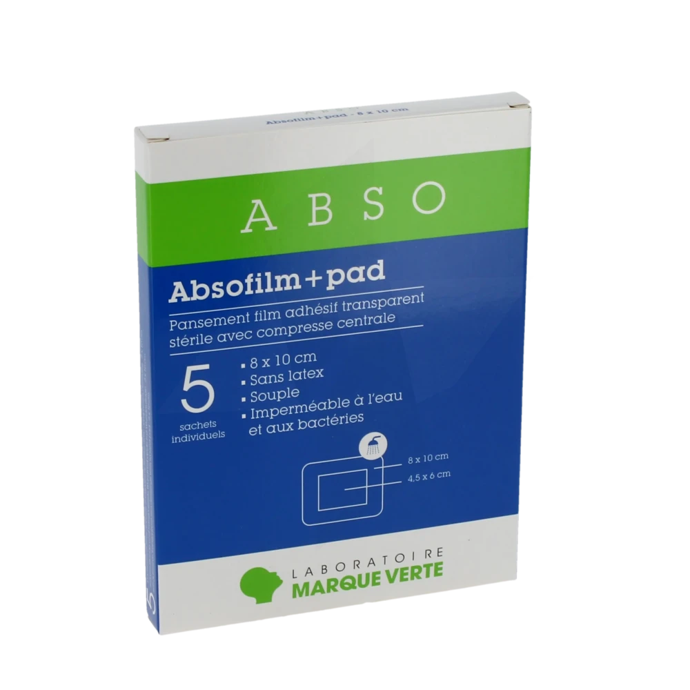 Absofilm+pad Pansfilm Transp+compcentr8x10cm  Bt5