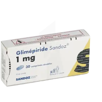GLIMEPIRIDE SANDOZ 1 mg, comprimé sécable