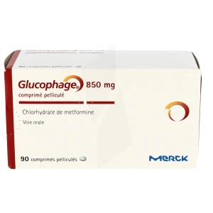 Glucophage 850 Mg, Comprimé Pelliculé