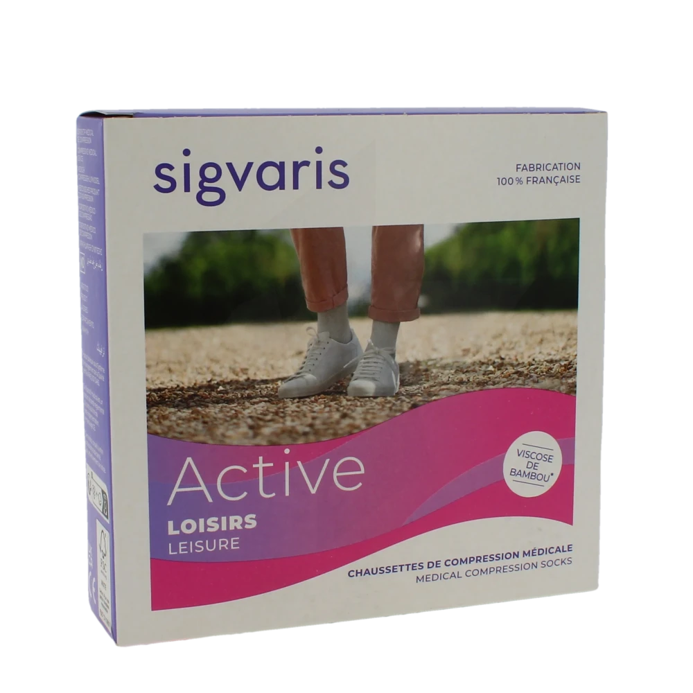 Sigvaris Active Loisirs New Chaussette Classe 2 Femme Noir Long S