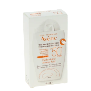 Avène Eau Thermale Solaire Spf50+ Minéral Fluide Fl/40ml