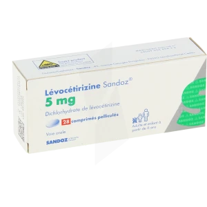 Levocetirizine Sandoz 5 Mg, Comprimé Pelliculé