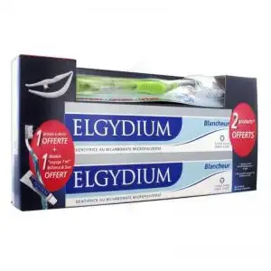 Elgydium Antiplaque Pâte dentifrice 2 T/75ml + brosse à dent offerte